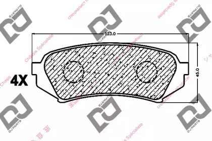 Комплект тормозных колодок DJ PARTS BP1006